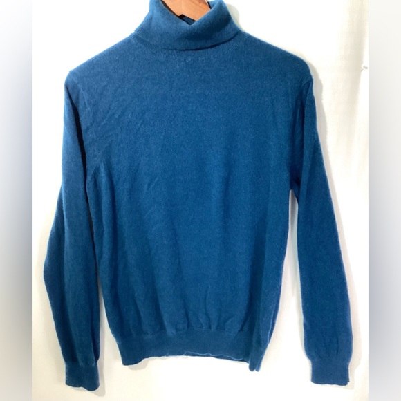 Marc Anthony Woman’s Turtleneck 100% Cashmere Size L Color Petrol Blue - Picture 6 of 10